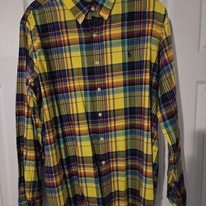 Ralph Lauren Polo Yellow Plaid Casual Shirt
